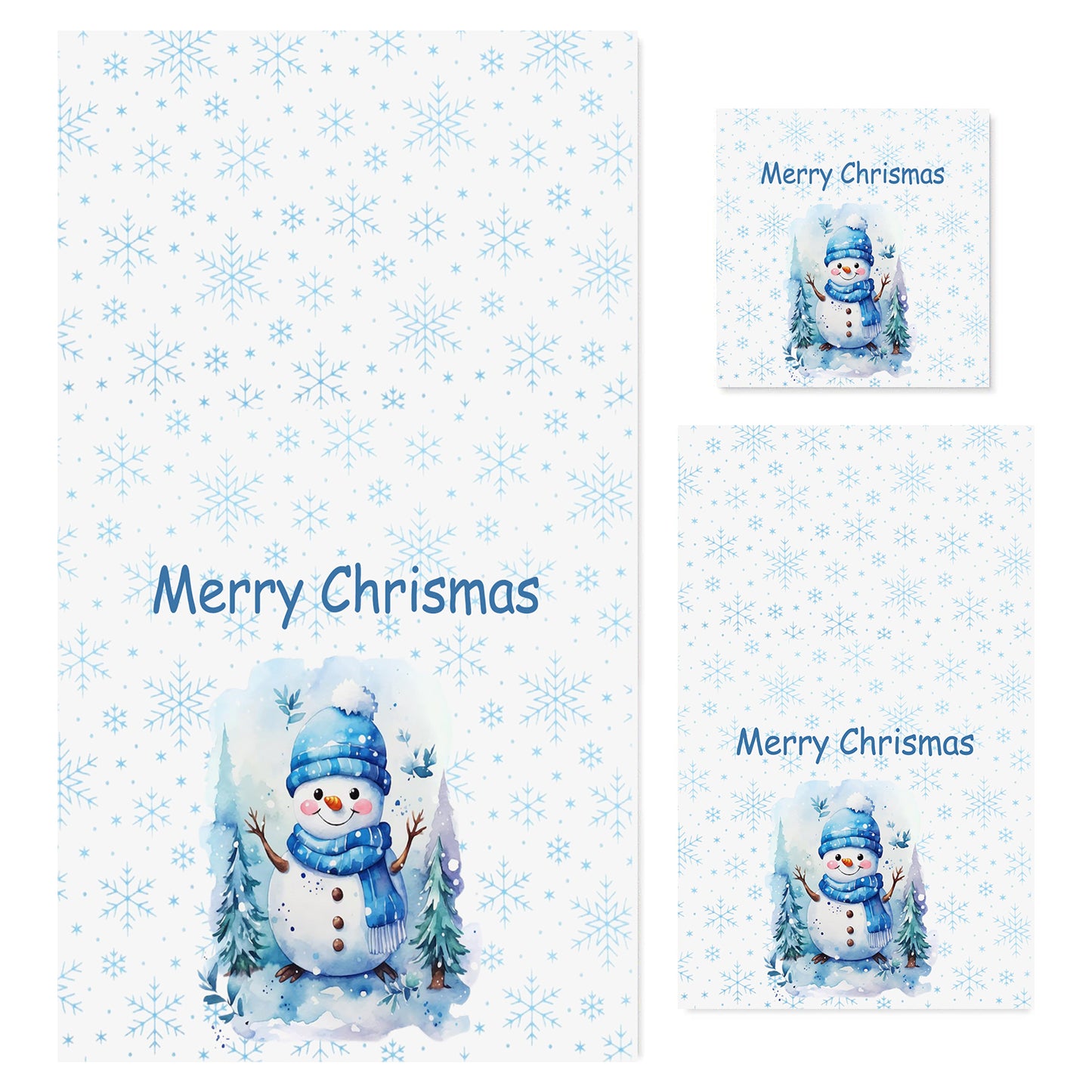 Fuklindy 3 Piece Bathroom Towels Set Christmas Series Bath Hand Towels, 1 Oversized Bath Towel, 1 Hand Towel, 1 Washcloth, Multipurpose for Bathroom, Hotel, Gym, Spa and Beach, Best Christmas Gift