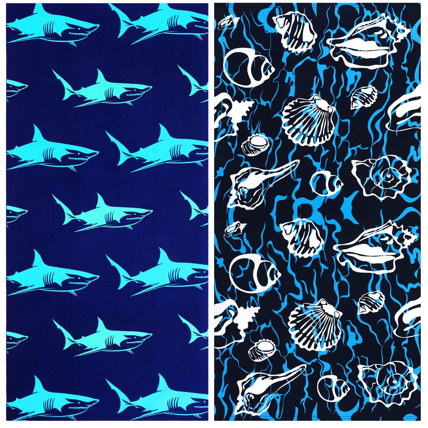 Fuklindy 2 Pack Oversized Beach Towel Clearance , Extra Large Fast Quick Dry Sand Free Proof Mat Travel Stuff Cool Pool Microfiber Towel for Adults Men Women Mom Dad Funny Gift , 74"x36"-Boho Stripe