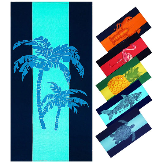 Fuklindy Oversized Terry Beach Towel 36 x 72 in Soft Extra Large Pool Swim Towels for Adult Women Gift Big Travel Blanket Cruise Must Haves Vacation Accessories Essentials Gear Stuff Orange Lobster