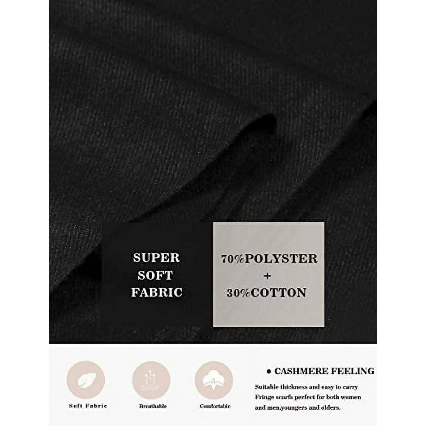 Fuklindy Women Scarf Pashmina Shawls and Wraps for Evening Dresses, Winter Fashion Soft Warm Long Large Scarves, Lightweight Silk Solid Colors Capes for Ladies White