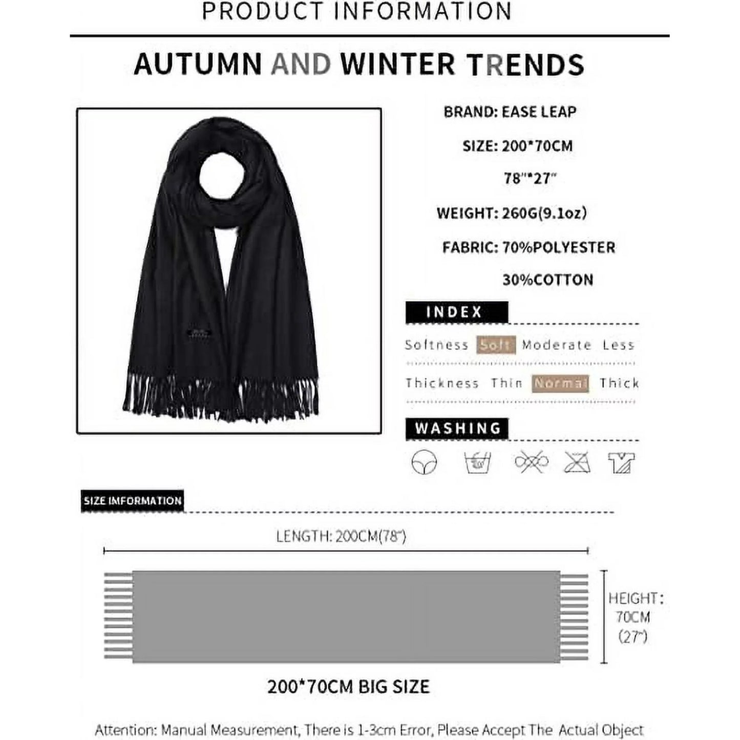 Fuklindy Women Scarf Pashmina Shawls and Wraps for Evening Dresses, Winter Fashion Soft Warm Long Large Scarves, Lightweight Silk Solid Colors Capes for Ladies White