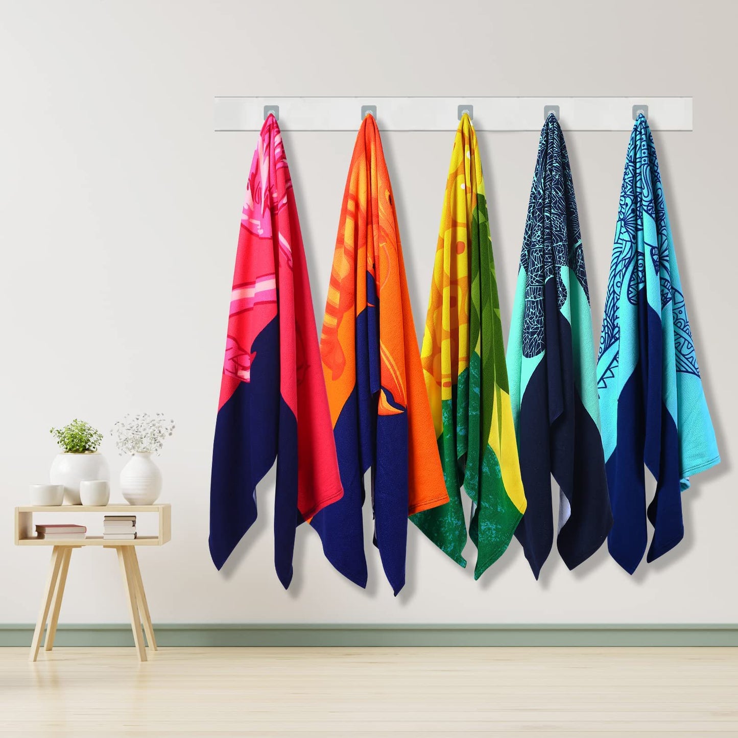 Fuklindy Oversized Terry Beach Towel 36 x 72 in Soft Extra Large Pool Swim Towels for Adult Women Gift Big Travel Blanket Cruise Must Haves Vacation Accessories Essentials Gear Stuff Orange Lobster