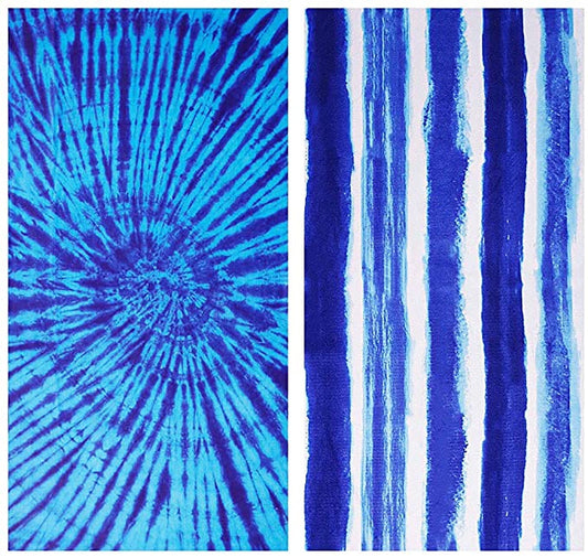 2 Pack Oversized Beach Towel Clearance , Extra Large Fast Quick Dry Sand Free Proof Mat Travel Stuff Cool Pool Microfiber Towel for Adults Men Women Mom Dad Funny Gift , 74"x36"-Boho Stripe