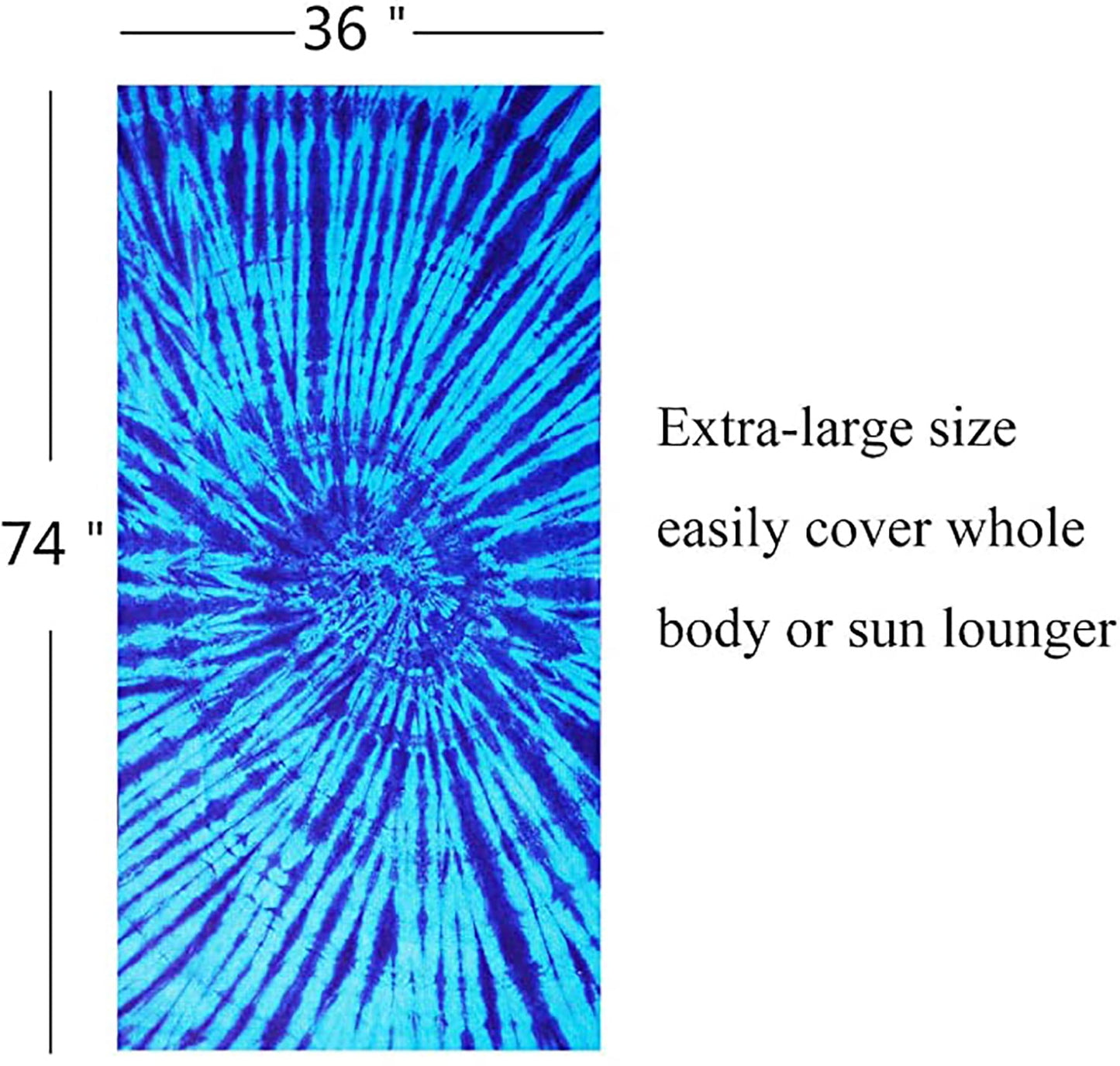 2 Pack Oversized Beach Towel Clearance , Extra Large Fast Quick Dry Sand Free Proof Mat Travel Stuff Cool Pool Microfiber Towel for Adults Men Women Mom Dad Funny Gift , 74"x36"-Boho Stripe