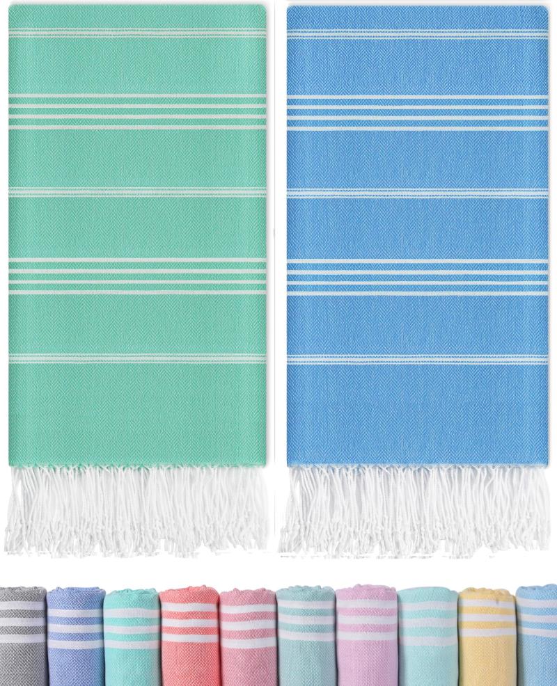 Turkish Beach Towel Oversized Cotton Sand Free Quick Dry Pool Swim Towel Packable Foldable Extra Large Xl Big Beach Towel Adult Vacation Travel Essentials Cruise Accessories Must Haves Clearance