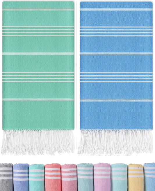 Turkish Beach Towel Oversized Cotton Sand Free Quick Dry Pool Swim Towel Packable Foldable Extra Large Xl Big Beach Towel Adult Vacation Travel Essentials Cruise Accessories Must Haves Clearance